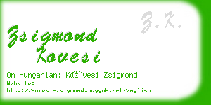 zsigmond kovesi business card